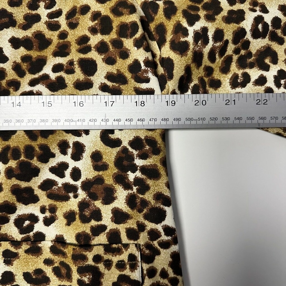 MONTEREY‎ BAY Tan Leopard Print Button Front Trimmed Jacket PM - Picture 8 of 10
